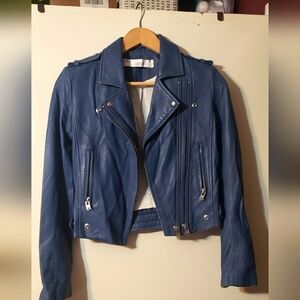 IRO Lamb Leather Biker Jacket.